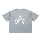 Crop T-Shirt "Snow Wash" Oversize – Kolekcja Auveri