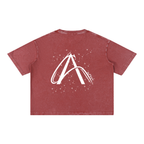 Crop T-Shirt "Snow Wash" Oversize – Kolekcja Auveri