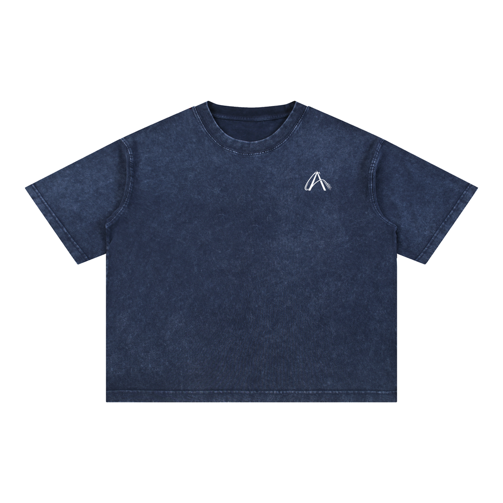 Crop T-Shirt "Snow Wash" Oversize – Kolekcja Auveri