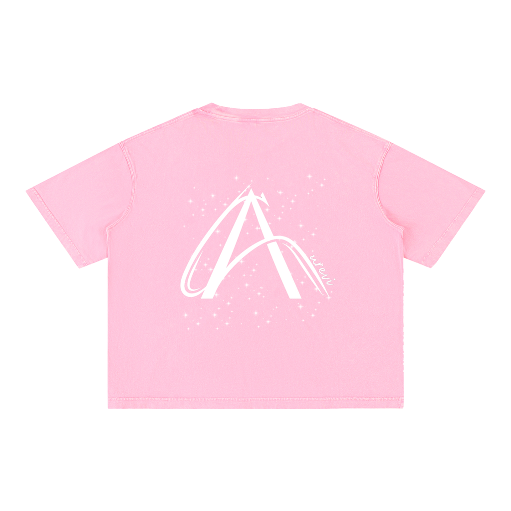 Crop T-Shirt "Snow Wash" Oversize – Kolekcja Auveri