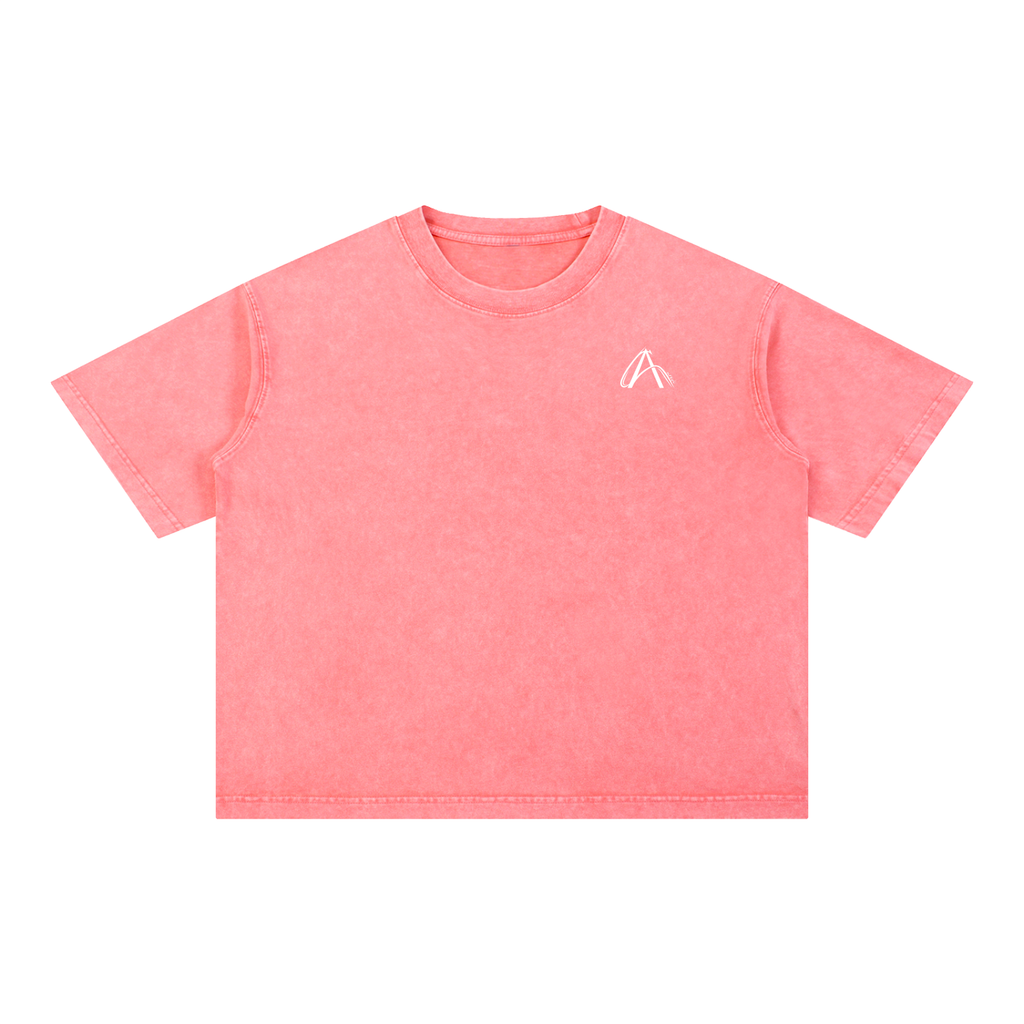 Crop T-Shirt "Snow Wash" Oversize – Kolekcja Auveri