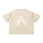 Crop T-Shirt "Snow Wash" Oversize – Kolekcja Auveri