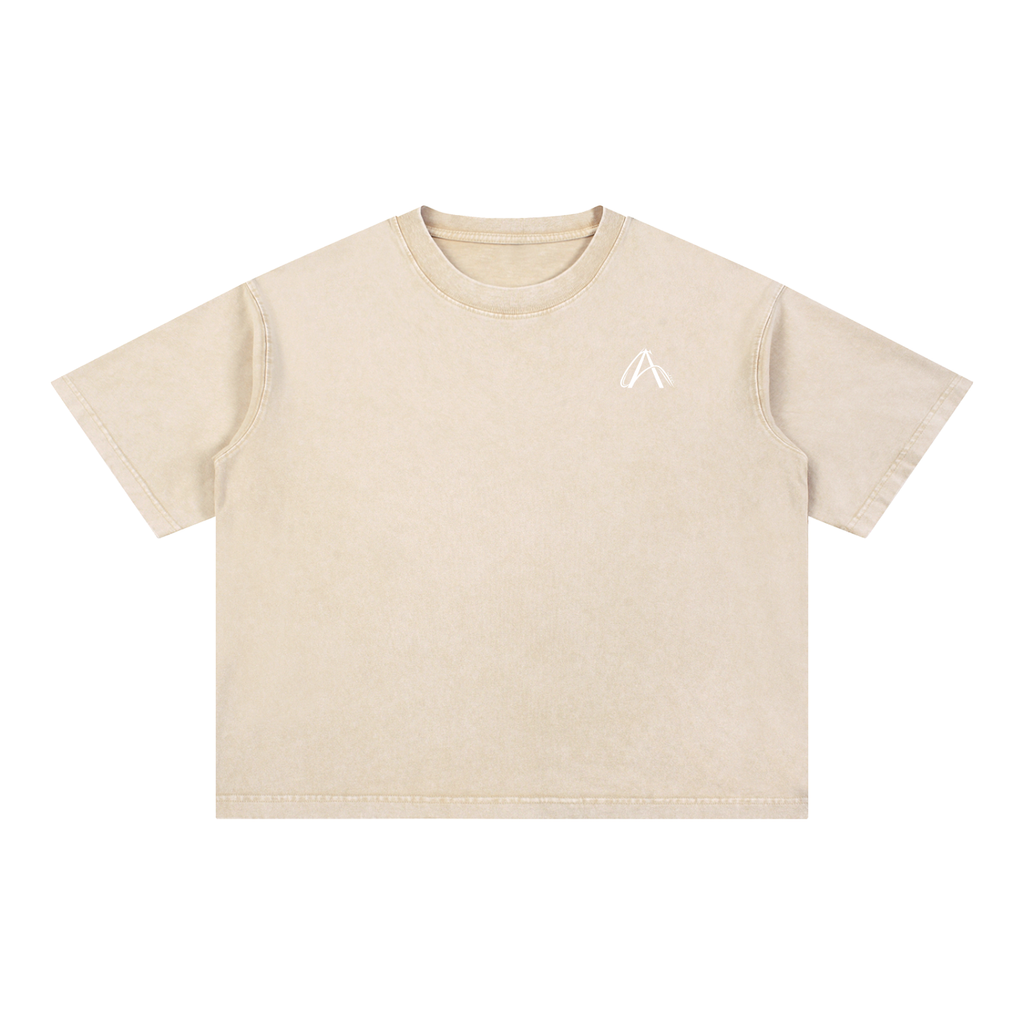 Crop T-Shirt "Snow Wash" Oversize – Kolekcja Auveri