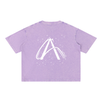 Crop T-Shirt "Snow Wash" Oversize – Kolekcja Auveri