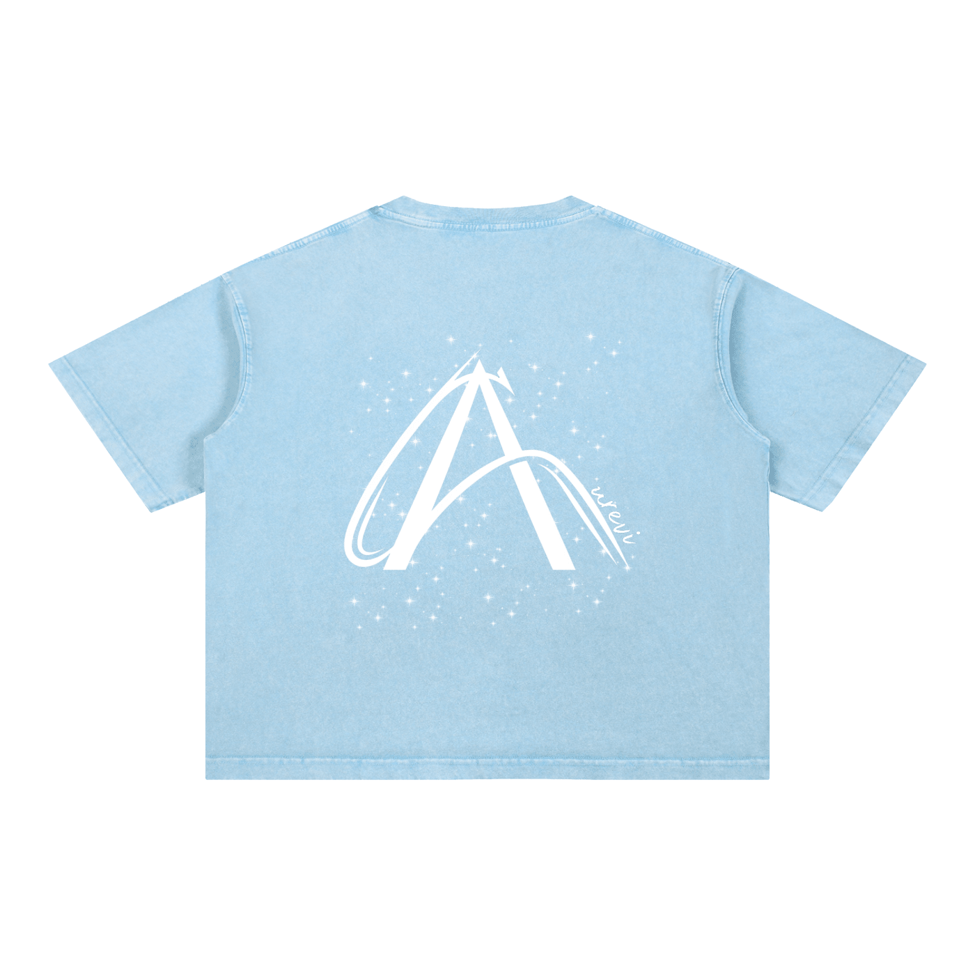 Crop T-Shirt "Snow Wash" Oversize – Kolekcja Auveri - Aurevi