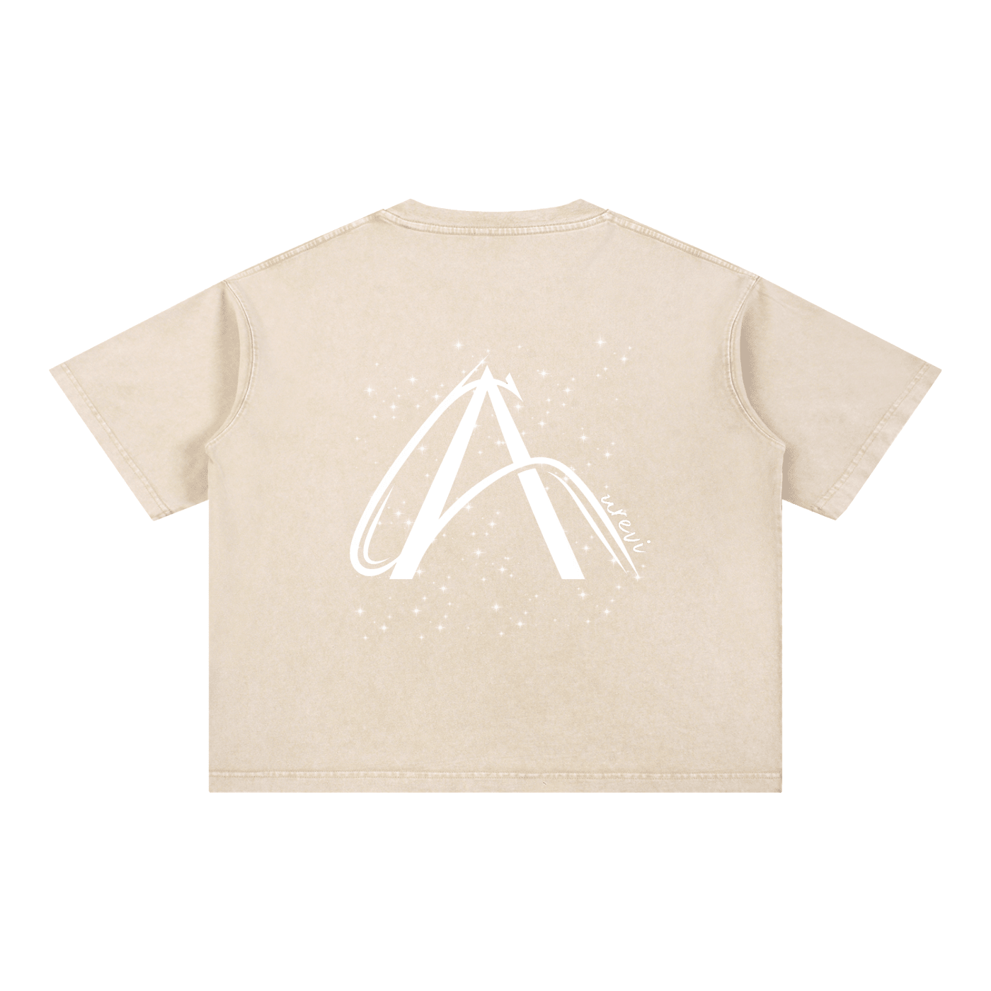 Crop T-Shirt "Snow Wash" Oversize – Kolekcja Auveri - Aurevi