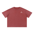 Crop T-Shirt "Snow Wash" Oversize – Kolekcja Auveri