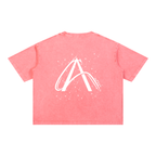 Crop T-Shirt "Snow Wash" Oversize – Kolekcja Auveri
