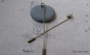 10 pcs Antique Bronze Stick Pin Clutch With 10mm Pad A216