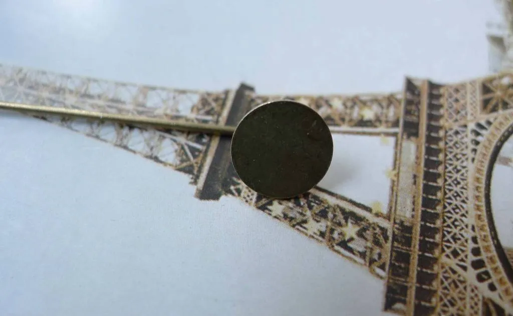 10 pcs Antique Bronze Stick Pin Clutch With 10mm Pad A216