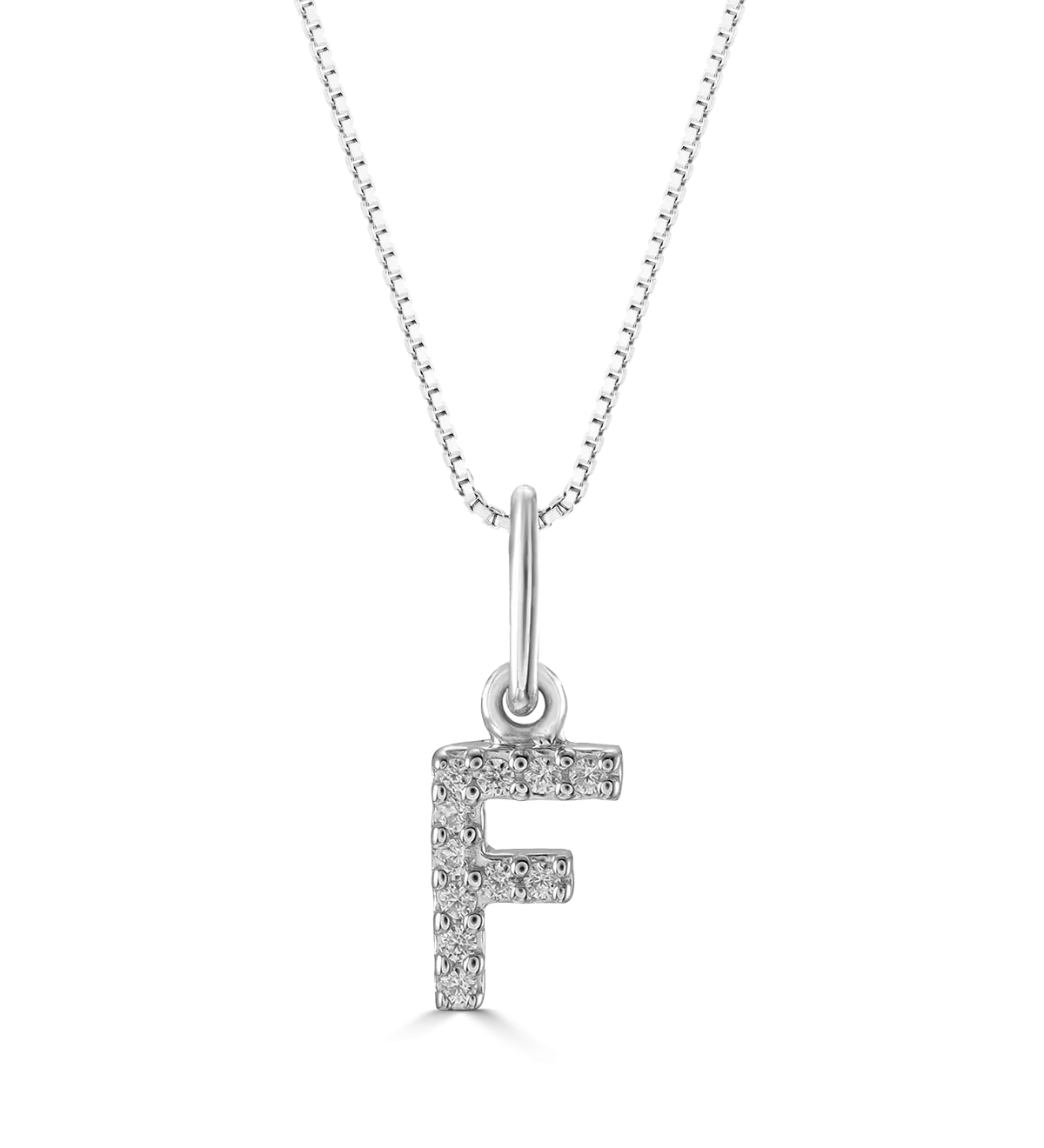 10k Gold Mini Diamond Initial Necklace