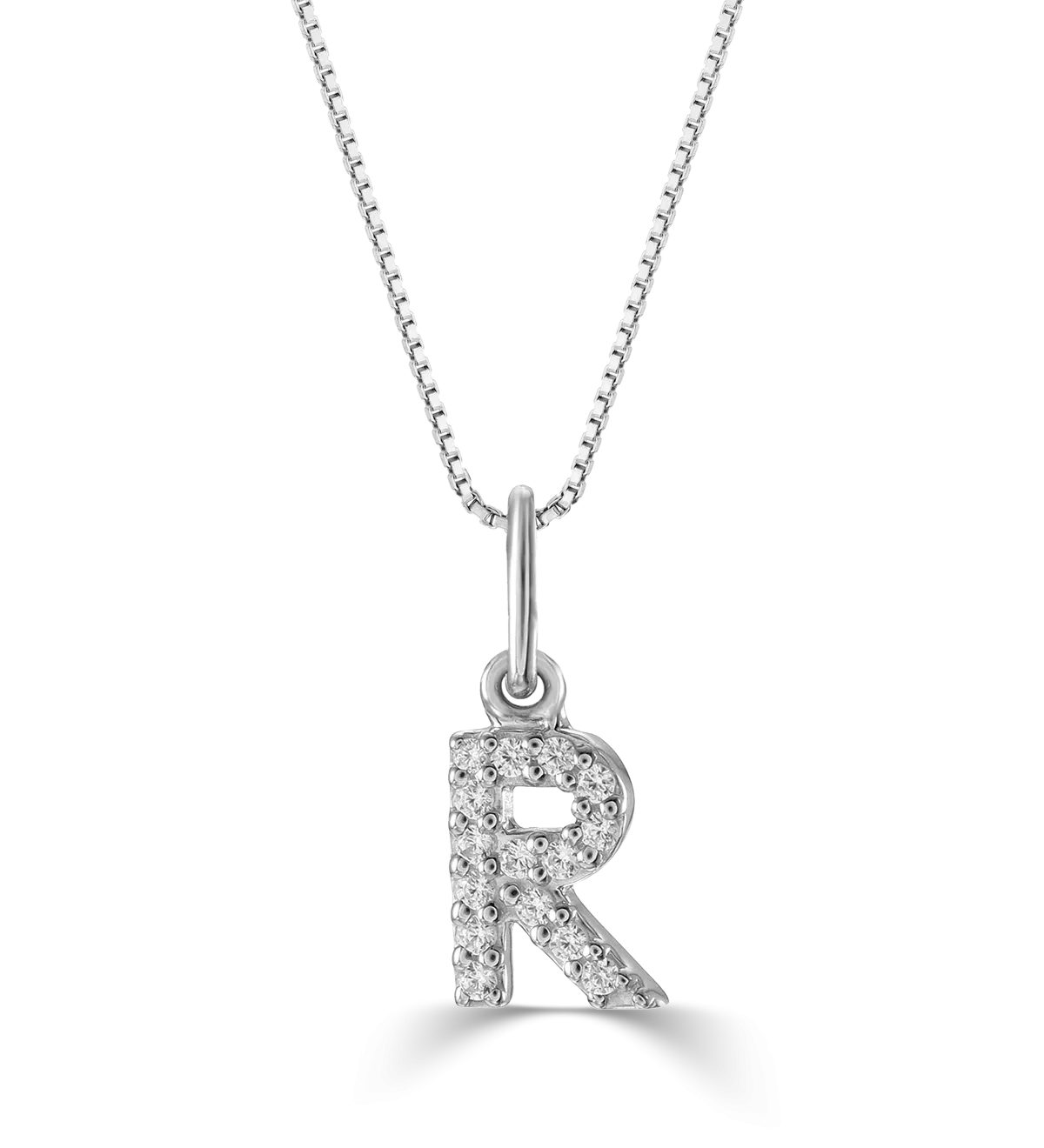 10k Gold Mini Diamond Initial Necklace