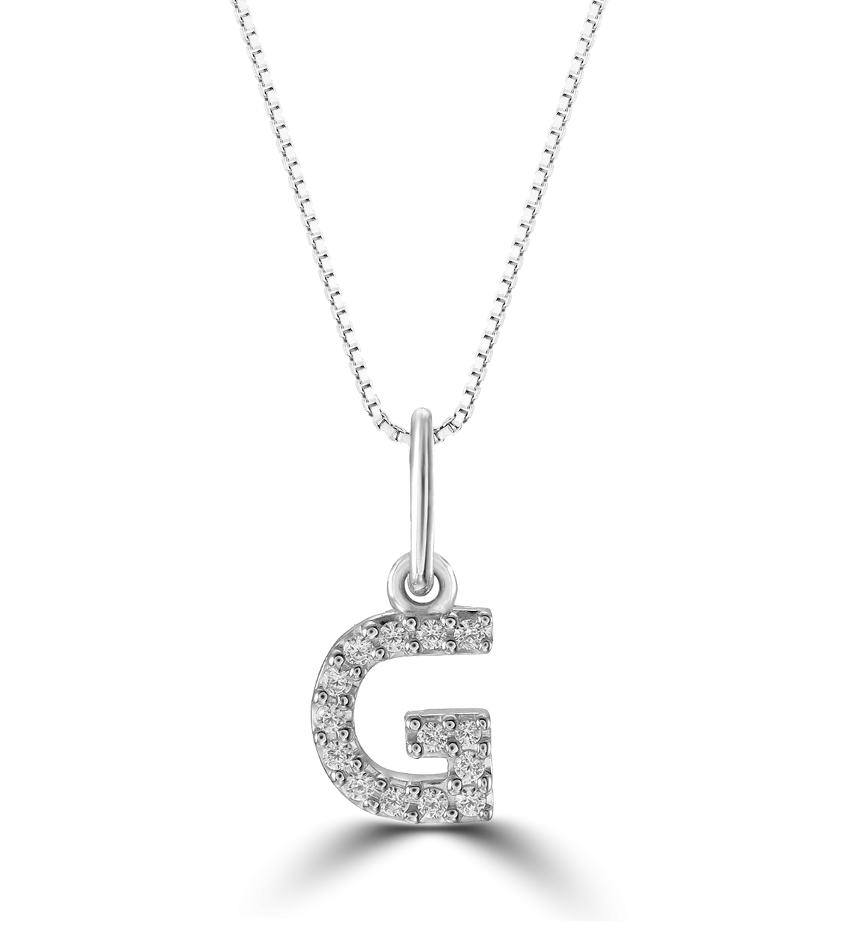 10k Gold Mini Diamond Initial Necklace