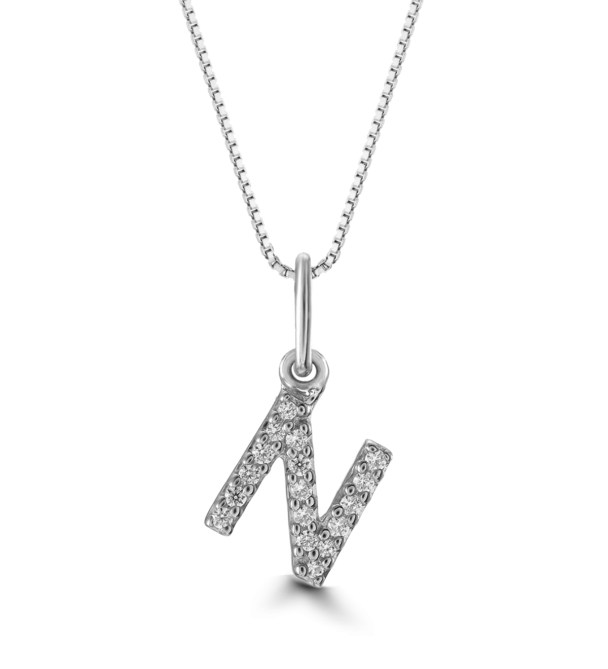 10k Gold Mini Diamond Initial Necklace