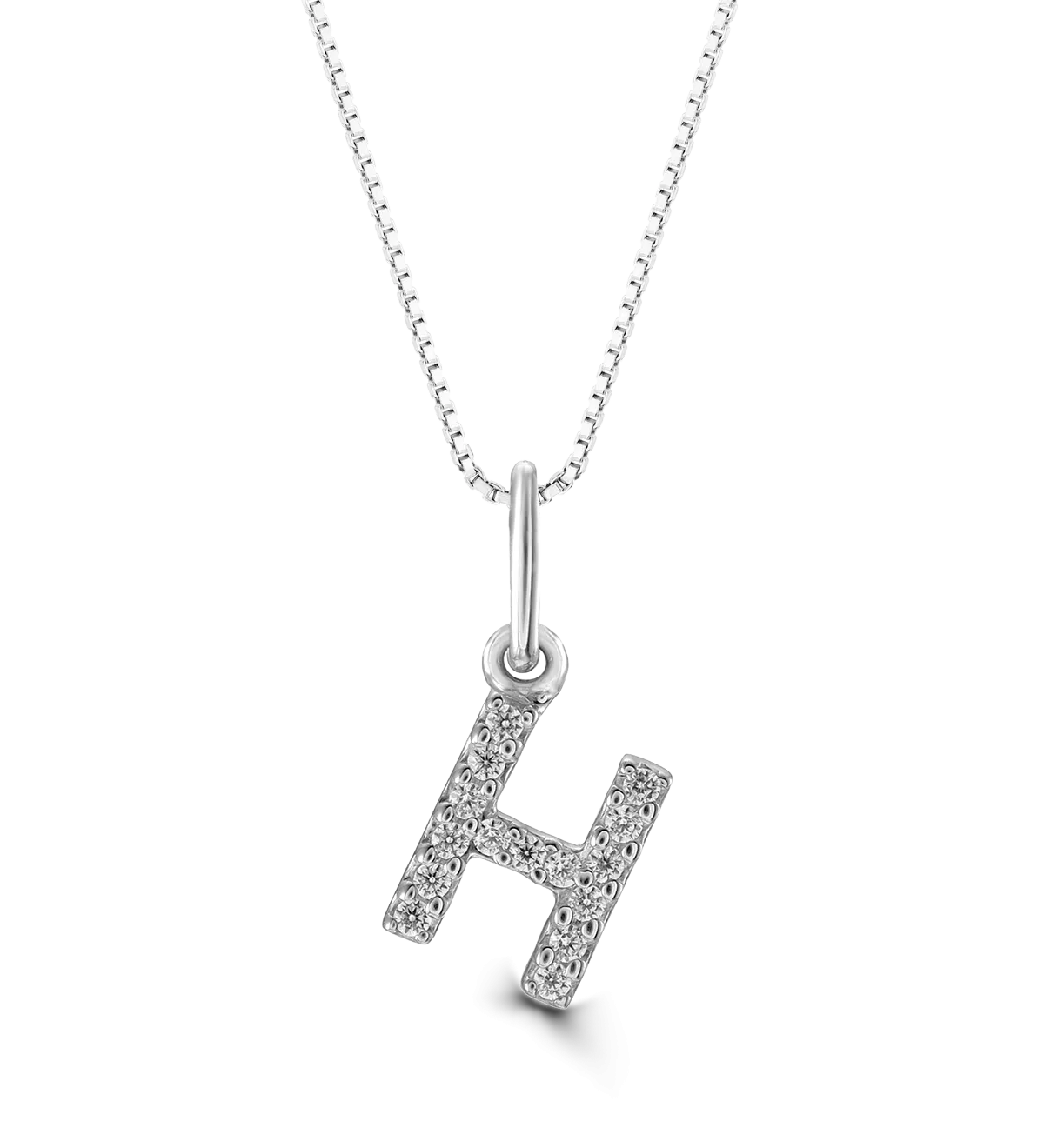 10k Gold Mini Diamond Initial Necklace