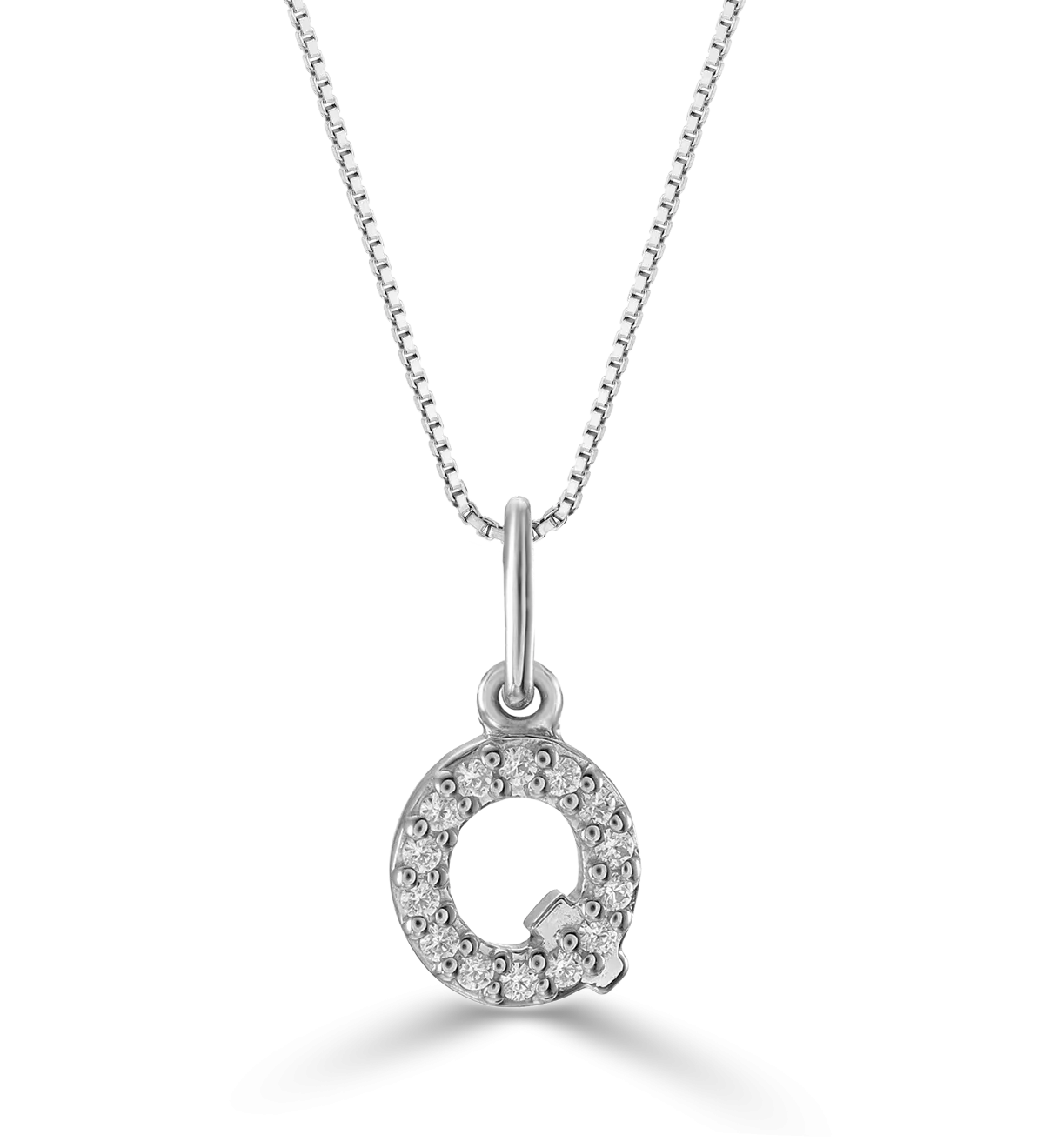 10k Gold Mini Diamond Initial Necklace