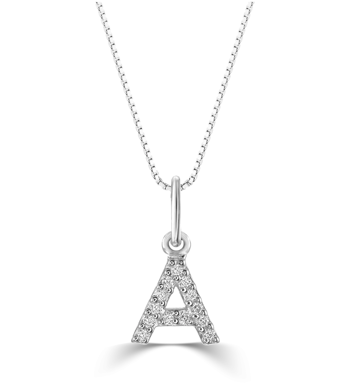 10k Gold Mini Diamond Initial Necklace
