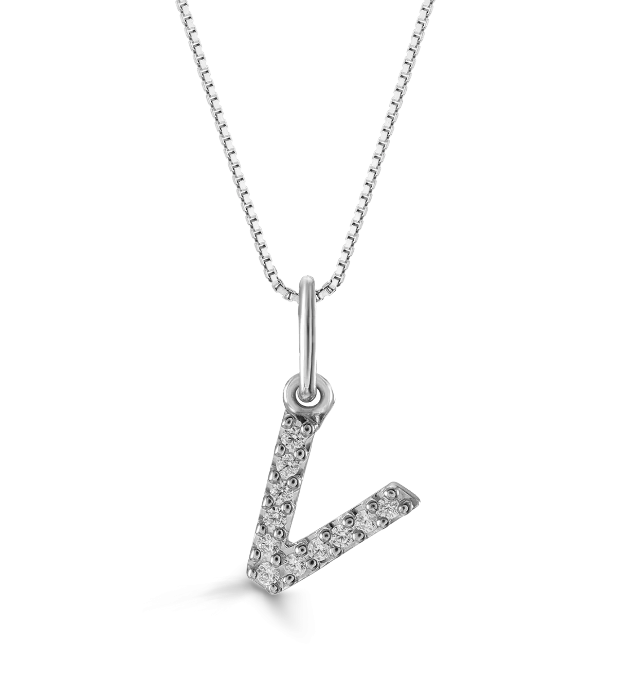 10k Gold Mini Diamond Initial Necklace