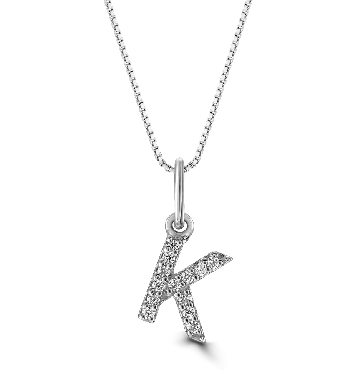 10k Gold Mini Diamond Initial Necklace