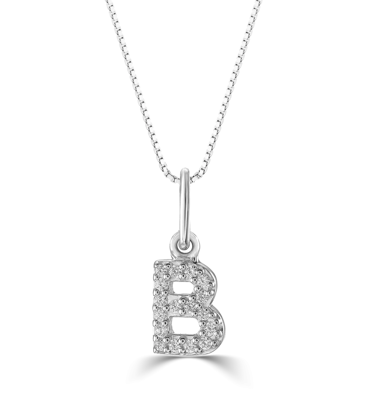 10k Gold Mini Diamond Initial Necklace