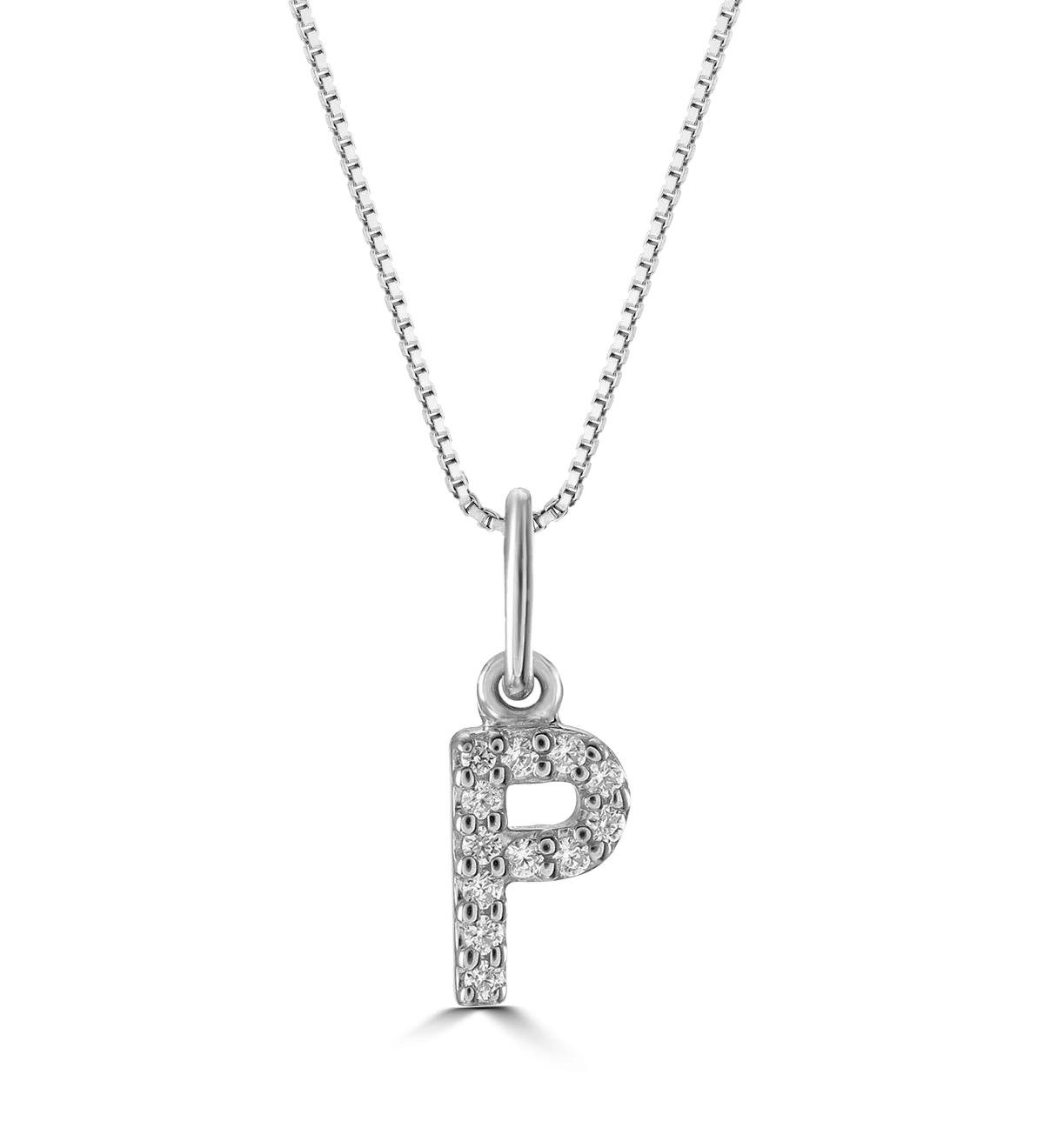 10k Gold Mini Diamond Initial Necklace