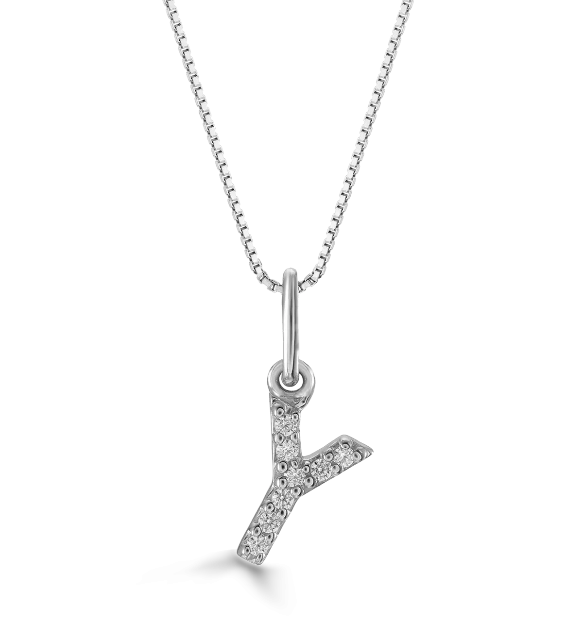 10k Gold Mini Diamond Initial Necklace