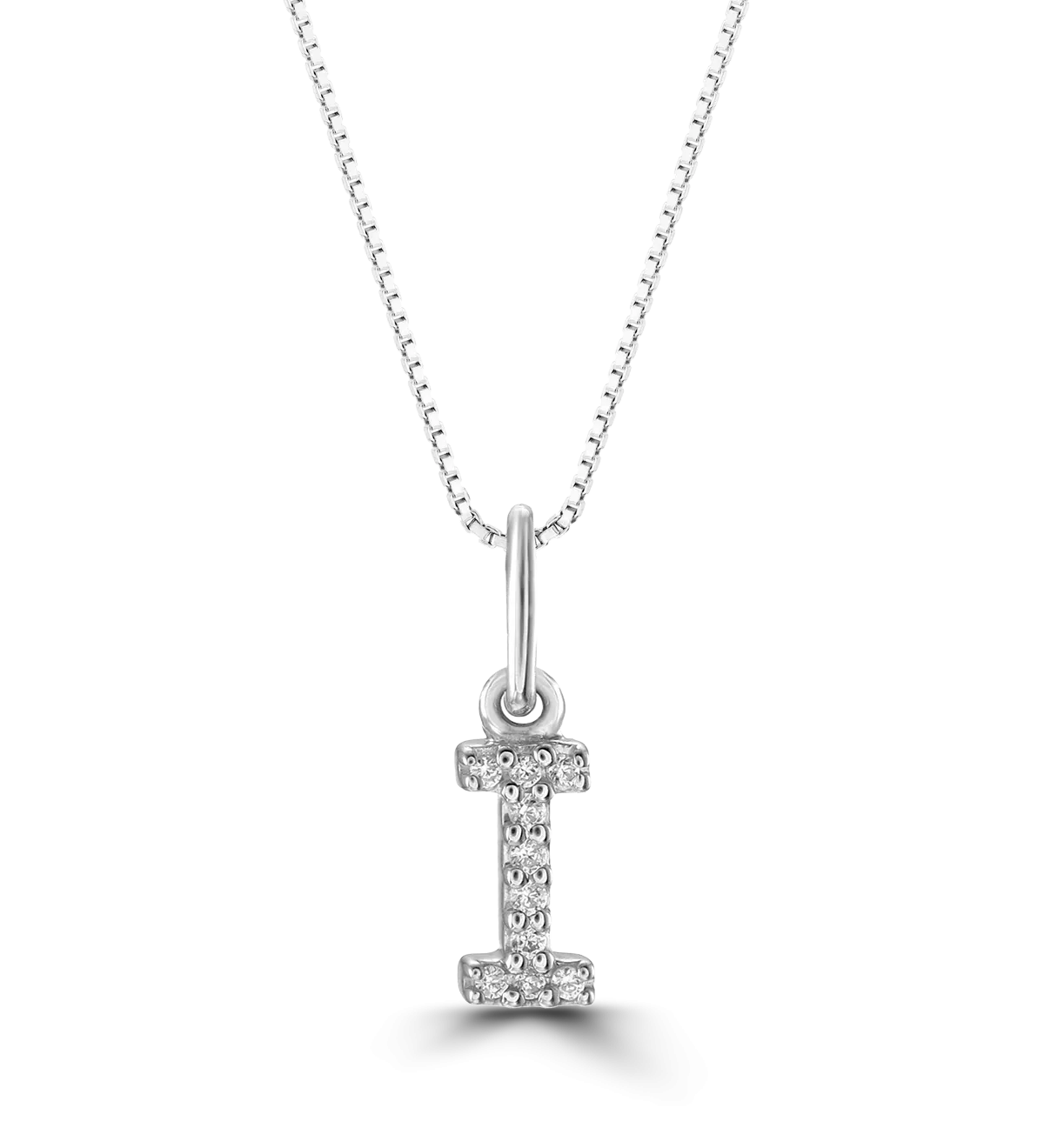 10k Gold Mini Diamond Initial Necklace