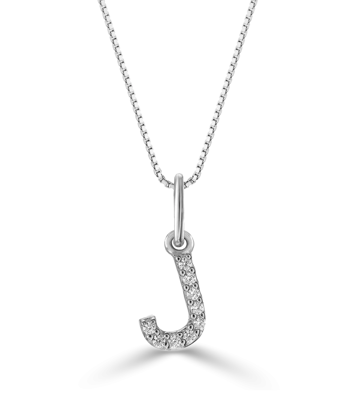 10k Gold Mini Diamond Initial Necklace