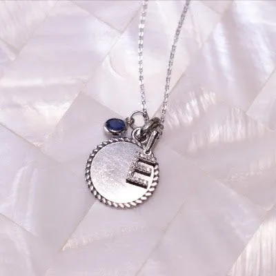 10k Gold Mini Diamond Initial Necklace