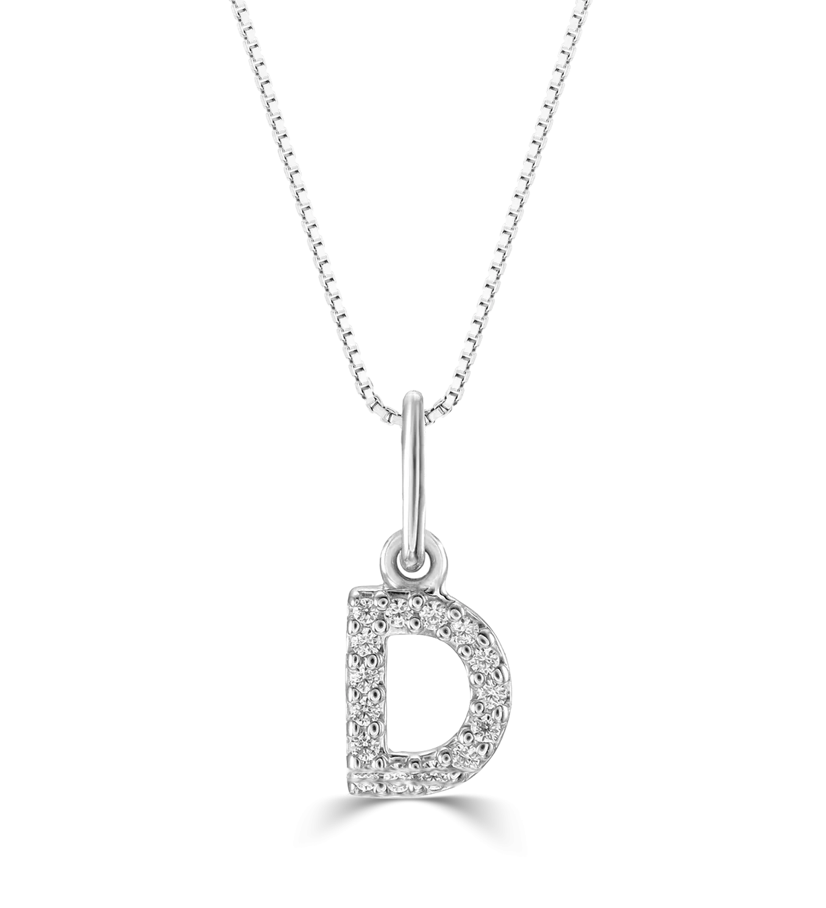 10k Gold Mini Diamond Initial Necklace