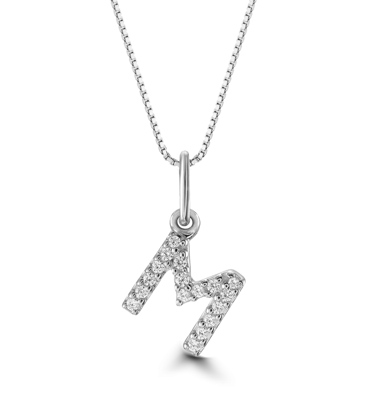 10k Gold Mini Diamond Initial Necklace
