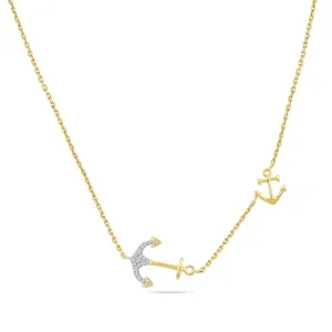 14K Anchor Necklace