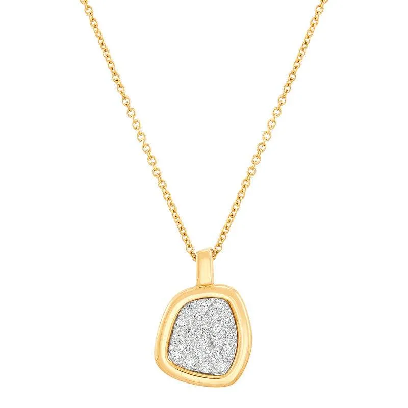 14K diamond pendant on chain