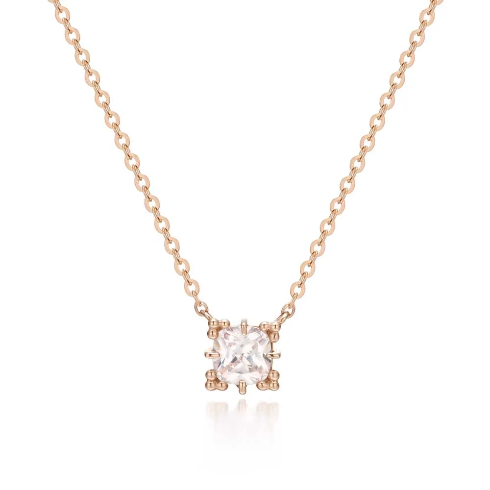 [14K Gold] Muzer Square Necklace