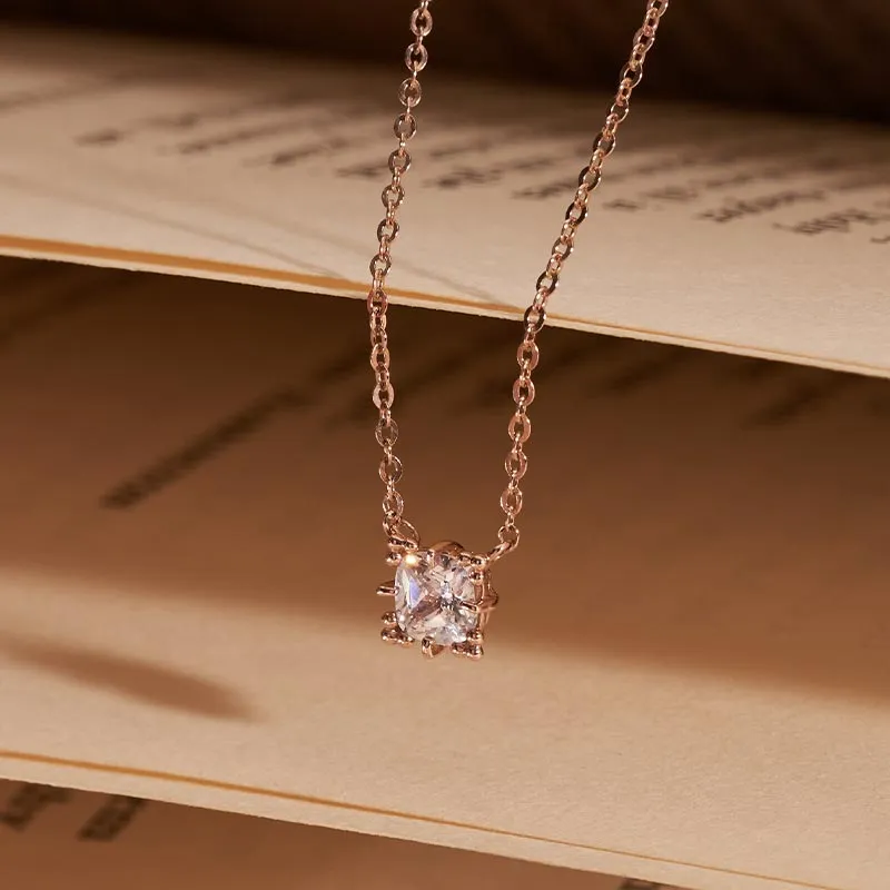 [14K Gold] Muzer Square Necklace