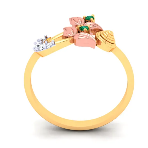 14k Gorgeous Gold Ring Embedded With Finest Quality Stones From The Amazea Collection
