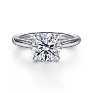 14K White And Rose Gold 'Nelia' Solitaire Ring
