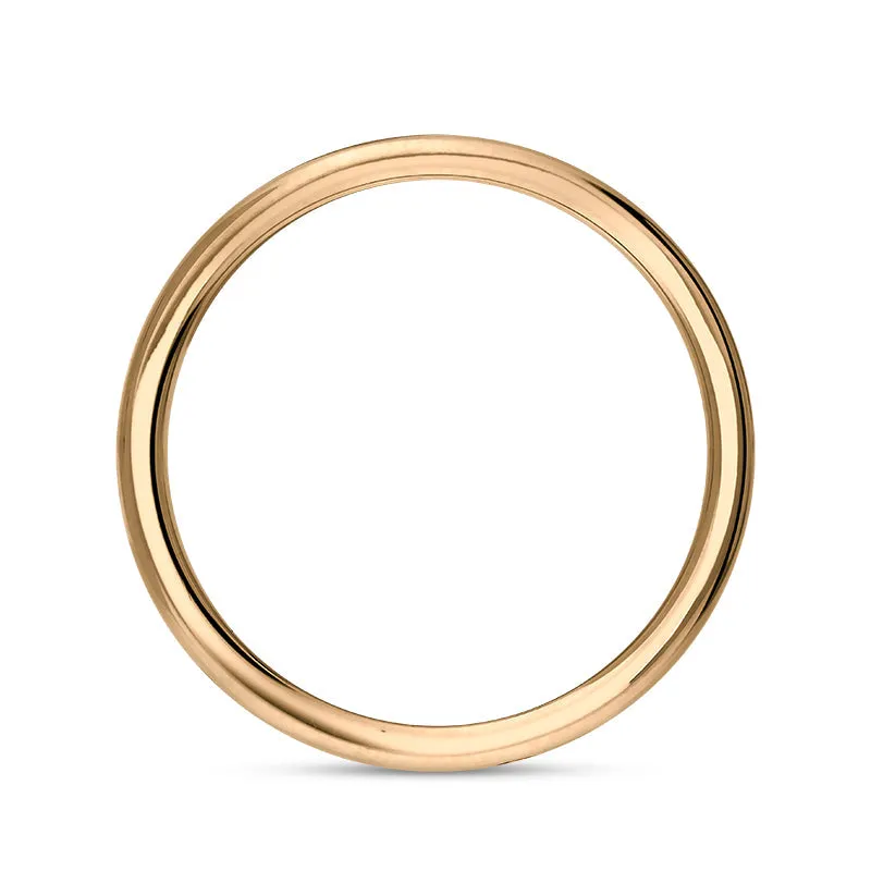 18ct Rose Gold Turquoise King's Coronation Hallmark 5mm Ring D