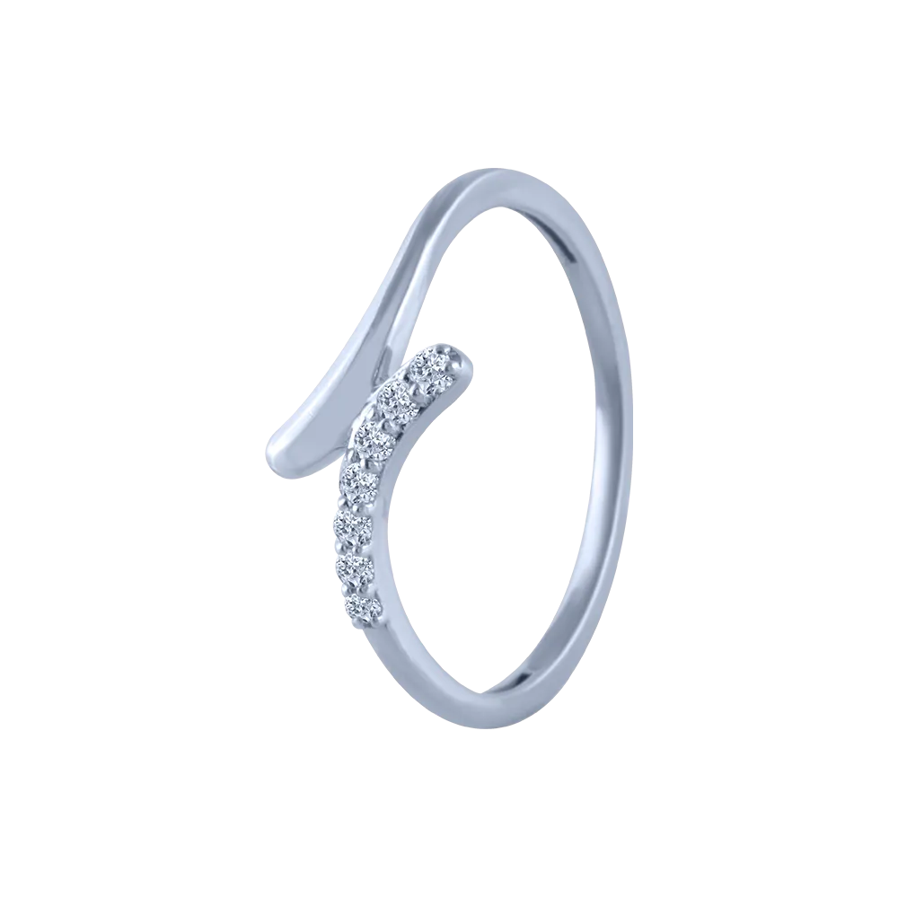 18k (750) White Gold And Diamond Ring For Women