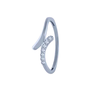 18k (750) White Gold And Diamond Ring For Women