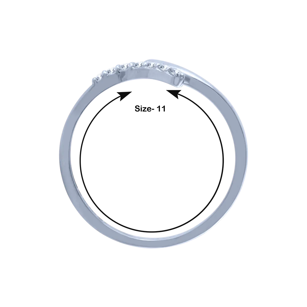 18k (750) White Gold And Diamond Ring For Women