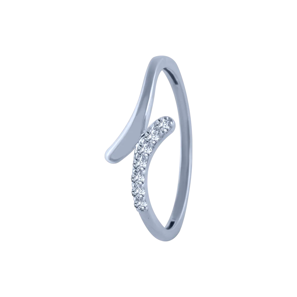 18k (750) White Gold And Diamond Ring For Women