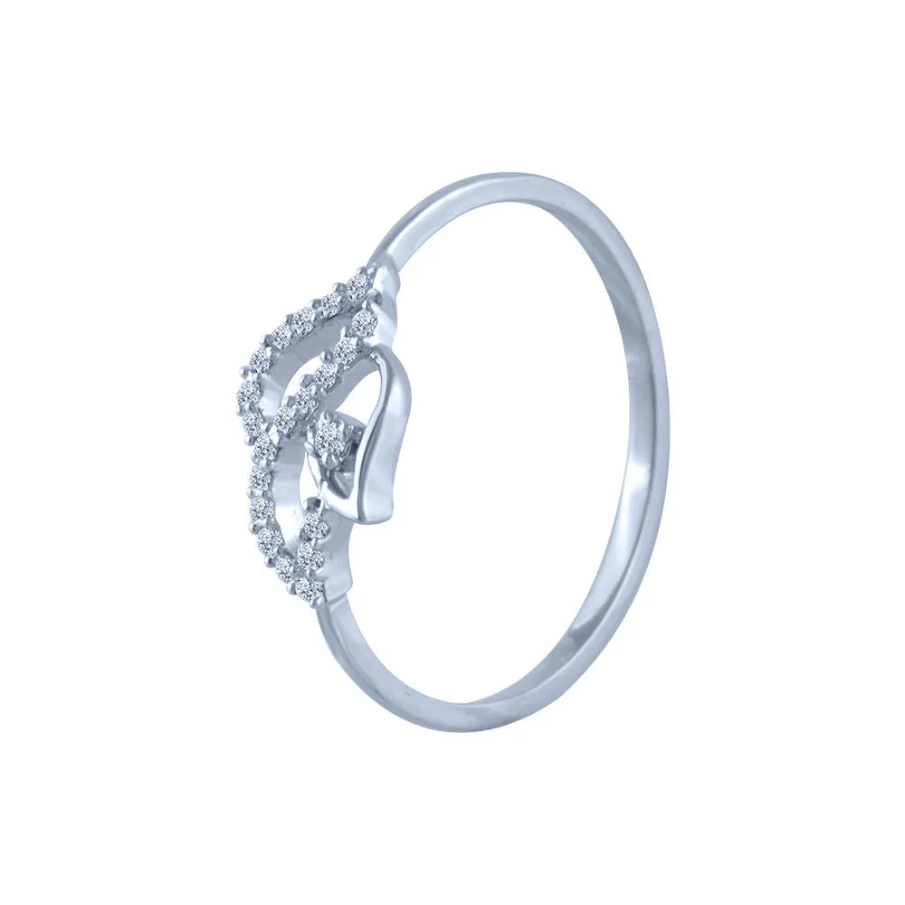 18k (750) White Gold And Diamond Ring For Women
