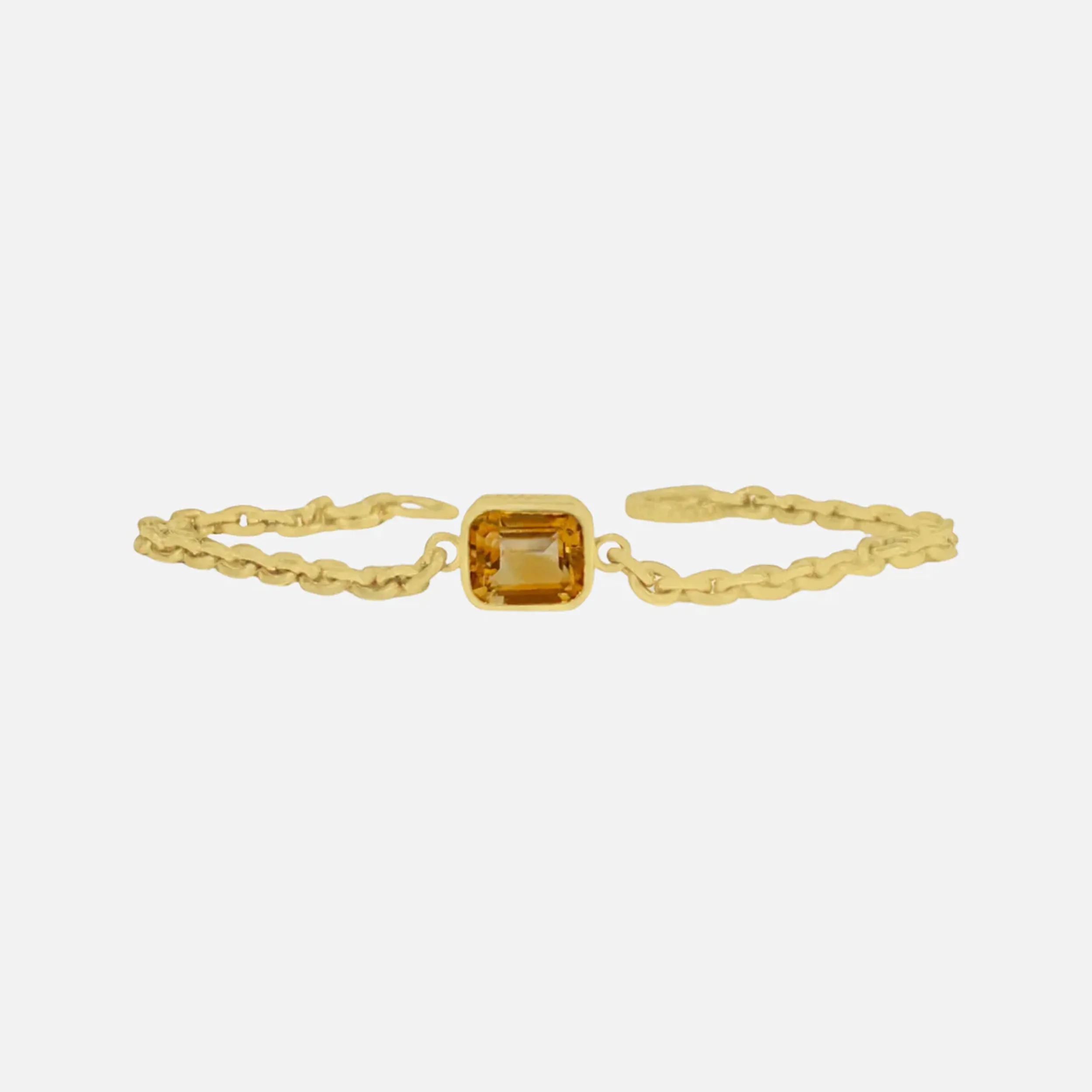 18k Lion Bracelet, Citrine