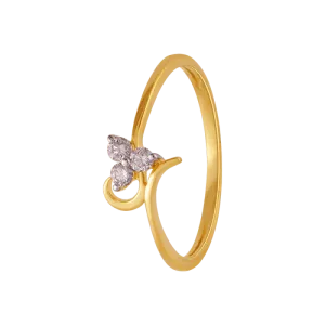 18KT (750) Yellow Gold And Diamond Ring For Women