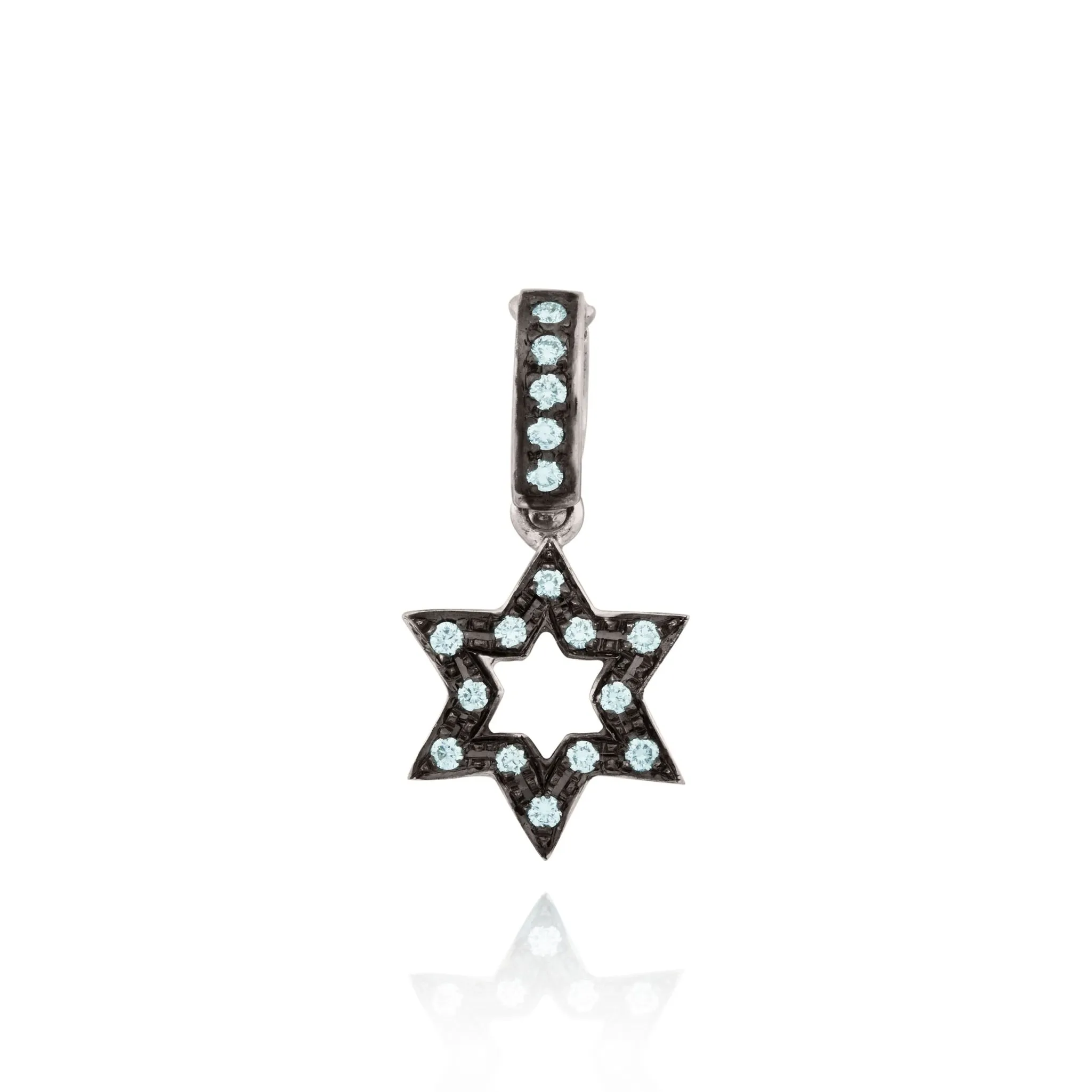 18kt Gold Pav?? Diamond Jewish Star Charm
