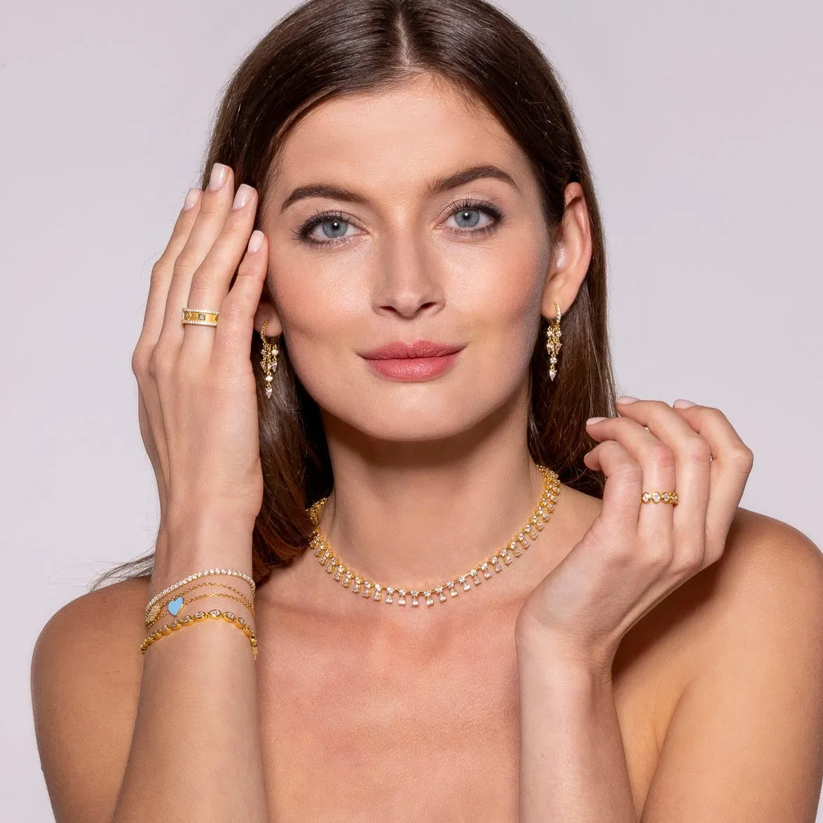 3 Carat Oval Eternity Ring in Gold by Kathy Hilton