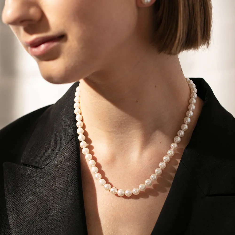 9ct Yellow Gold Akoya Pearl Strand