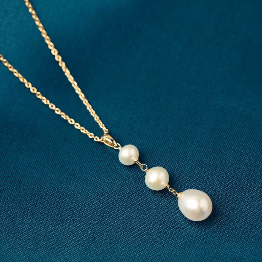 9ct Yellow Gold Freshwater Pearl Rosalind Necklace