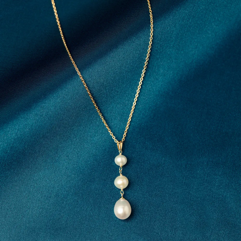 9ct Yellow Gold Freshwater Pearl Rosalind Necklace
